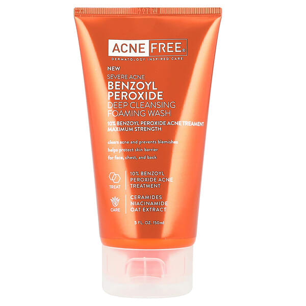 ACNE FREE, Severe 아크네, 딥 클렌징 포밍 워시, 맥시멈 스트렝스, 150ml(5fl oz)