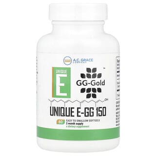 A.C. Grace Company, UNIQUE E-GG 150, 150 mg, 60 Easy To Swallow Softgels