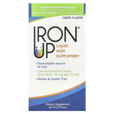 A.C. Grace Company, Iron Up （アイアンアップ）、液体鉄分サプリメント、グレープ、 60ml （ 2 液量オンス）