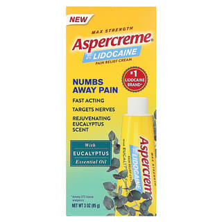 Aspercreme, Pain Releief Cream with 4% Lidocaine, Max Strength, 3 oz (85 g)