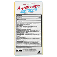 Aspercreme, Líquido para Alívio da Dor de Potência Máxima, com Lidocaína a 4%, Óleo Essencial de Lavanda, 73 ml (2,5 fl oz)