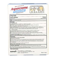 Aspercreme, Pain Relief Patch with 4% Lidocaine, Max Strength, XL, Fragrance-Free, 3 Patches
