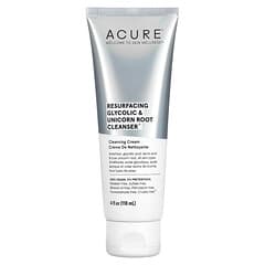 Acure, Resurfacing, Glycolic & Unicorn Root Cleanser, 4 Fl Oz (118 Ml)