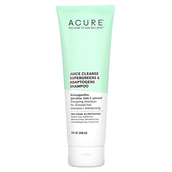ACURE, Juice Cleanse Supergreens & Adaptogens Shampoo, 8 fl oz (236 ml)