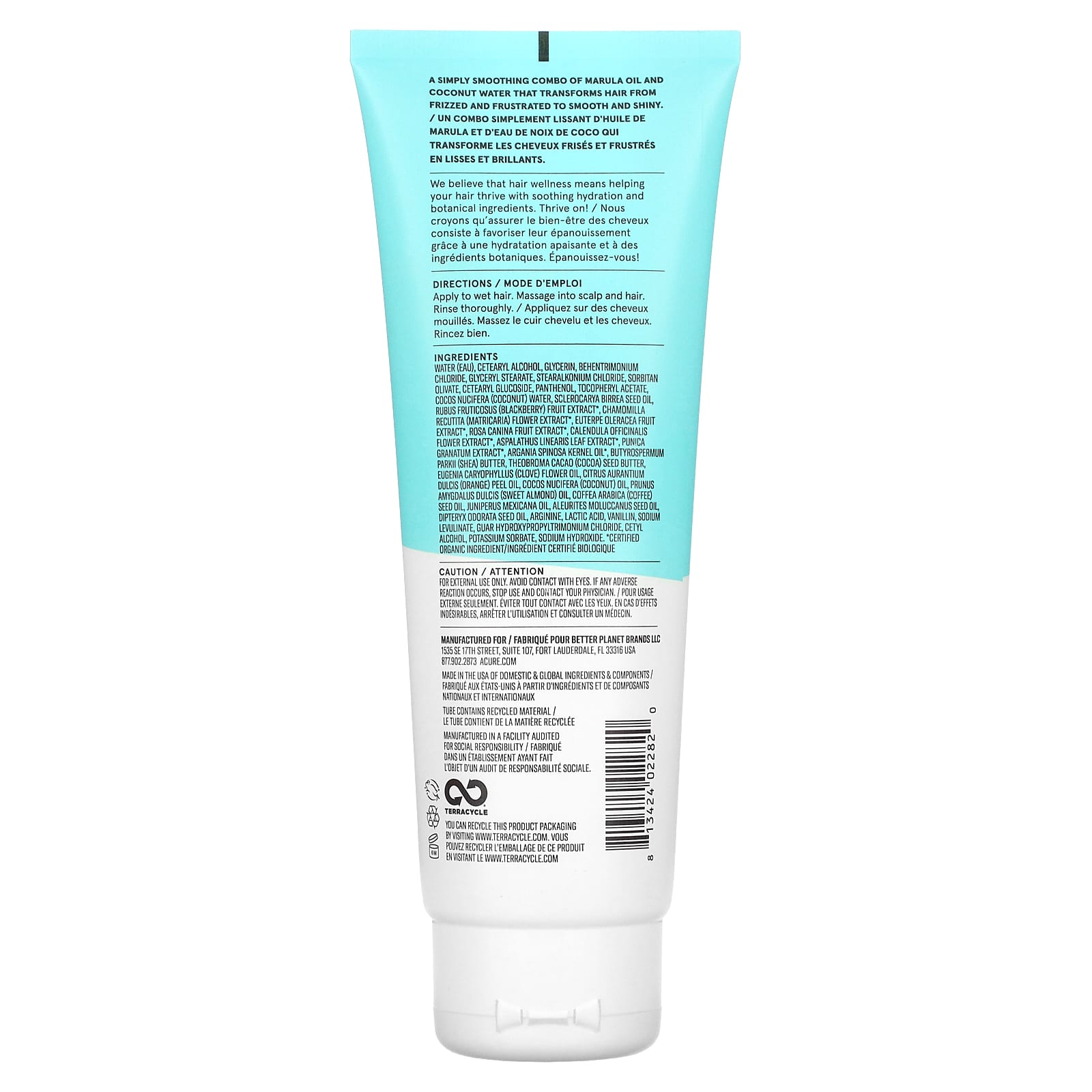 ACURE, Simply Smoothing Conditioner, Coconut & Marula Oil, 8 fl oz (236 ...