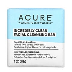 ACURE, Incredibly Clear, Facial Cleansing Bar, 4 oz (113 g) (Discontinued Item) 