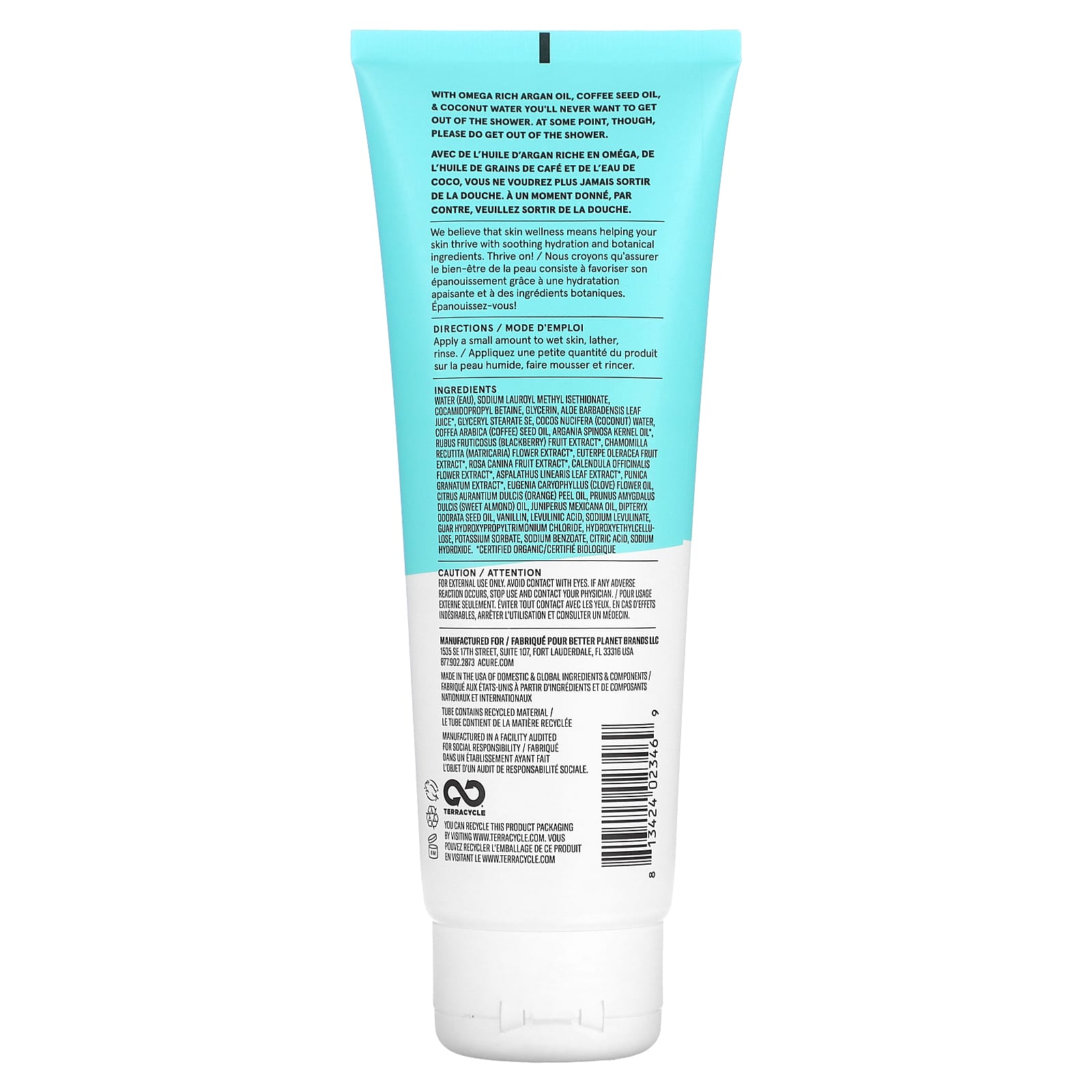 ACURE, Conditioning Body Wash, 코코넛 및 커피, 236ml(8fl oz)