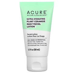 ACURE, Ultra Hydrating Plant Ceramide Daily Facial Lotion, Loción facial ultrahidratante de uso diario con ceramida vegetal, 50 ml (1,7 oz. líq.)
