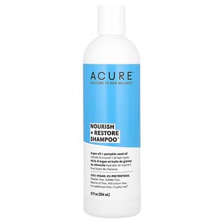 ACURE, Nourish + Restore Shampoo, All Hair Types, Argan Oil & Pumpkin Seed Oil, 12 fl oz (354 ml)