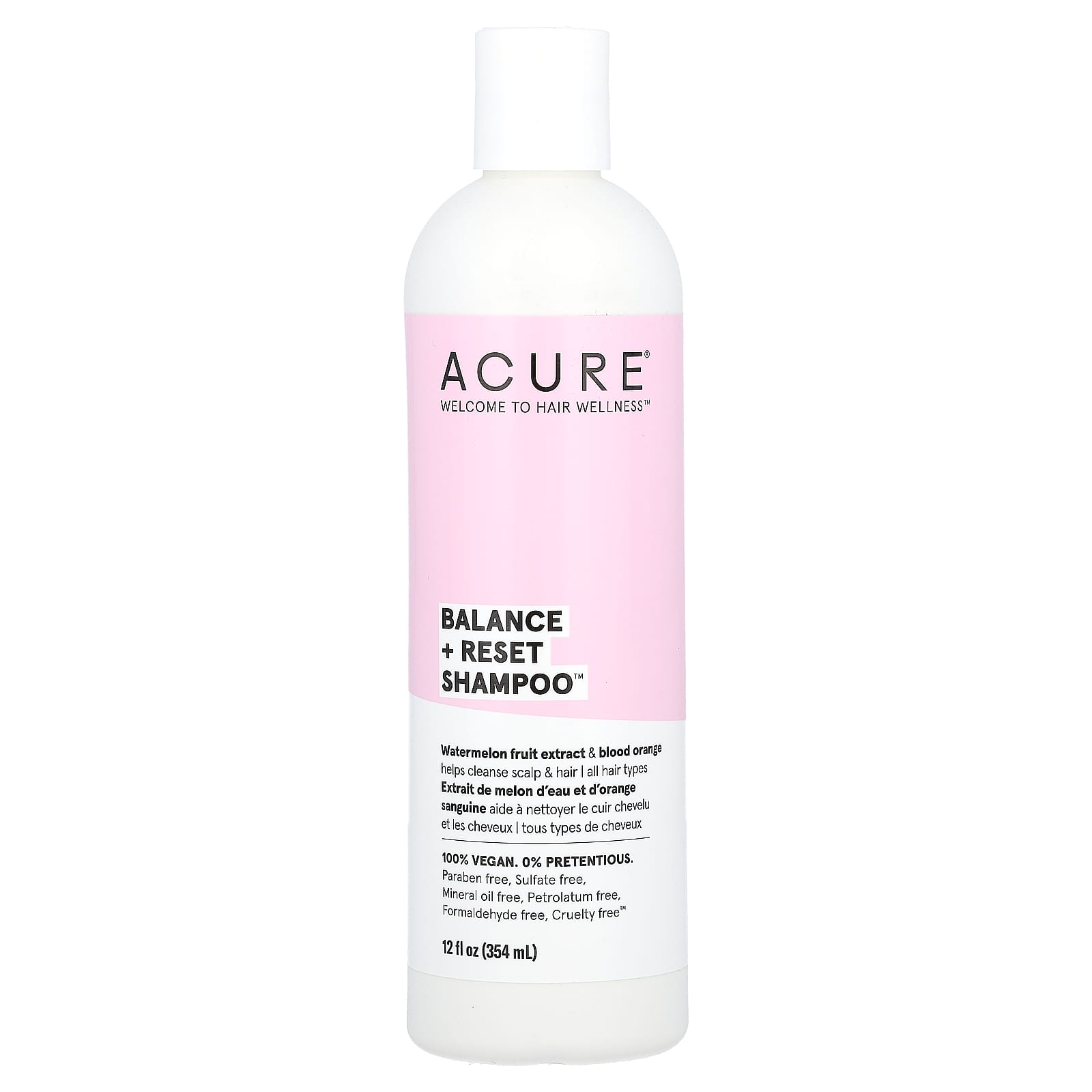 ACURE, Balance + Reset Shampoo, All Hair Types, Watermelon Fruit