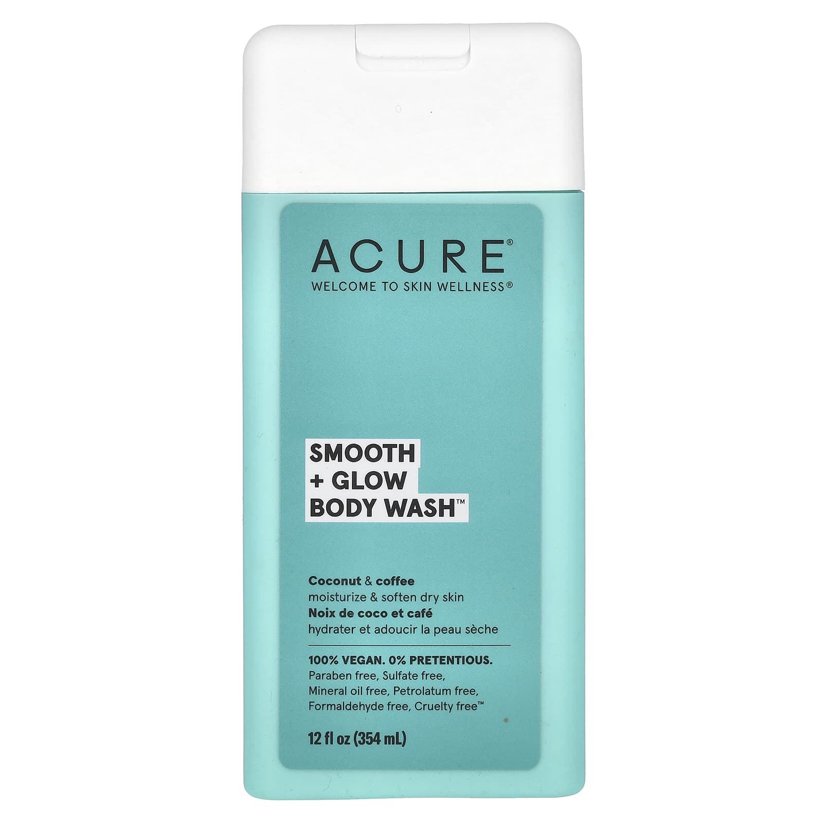 ACURE, Body Wash, Smooth + Glow, Coconut & Coffee, 12 fl oz (354 ml)
