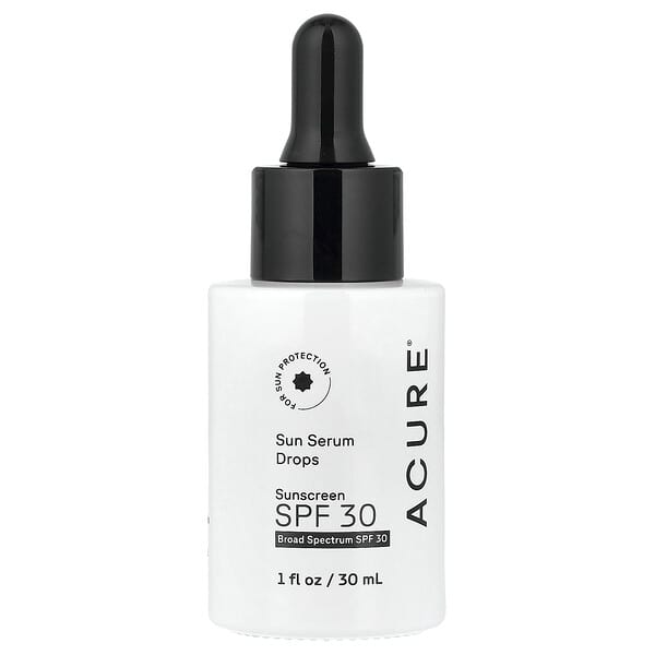 ACURE, 썬 세럼 드롭스 자외선 차단제, SPF 30, 30ml(1fl oz)
