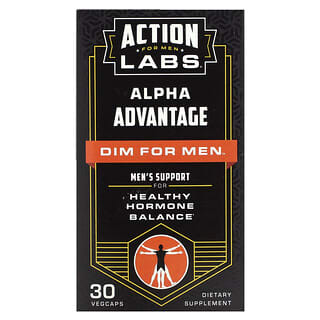 Action Labs, Alpha Advantage（アルファアドバンテージ）、Dim For Men（DIMフォーメン）、ベジカプセル30粒