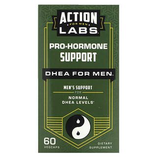 Action Labs, Soutien pro-hormonal, DHEA pour les hommes, 60 capsules végétales