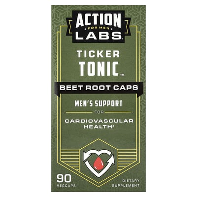 Action Labs, For Men, Ticker Tonic™, Beetroot Caps, 90 VegCaps