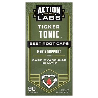 Action Labs, For Men, Ticker Tonic™, Beet Root Caps, 90 VegCaps