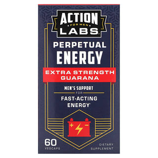Action Labs, For Men, Perpetual Energy, Extra Strength Guarana, 60 VegCaps