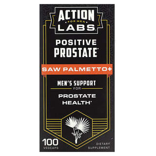 Action Labs, Próstata positiva, Palma enana americana, Refuerzo para hombres`` 100 cápsulas vegetales