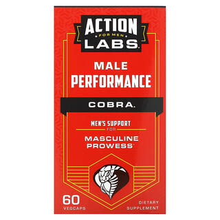 Action Labs, Dla mężczyzn, Cobra, Male Performance, 60 kapsułek roślinnych