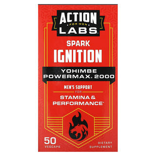 Action Labs, Pour les hommes, Ignition par étincelle, 50 capsules végétales