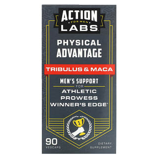Action Labs, 남성용, 피지컬 Advantage, 트리블러스 & 마카, 베지 캡슐 90정