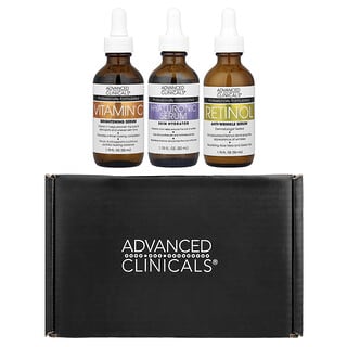 Advanced Clinicals, Serum Essentials-Set, 3-teiliges Set, je 1,75 fl oz (52 ml)