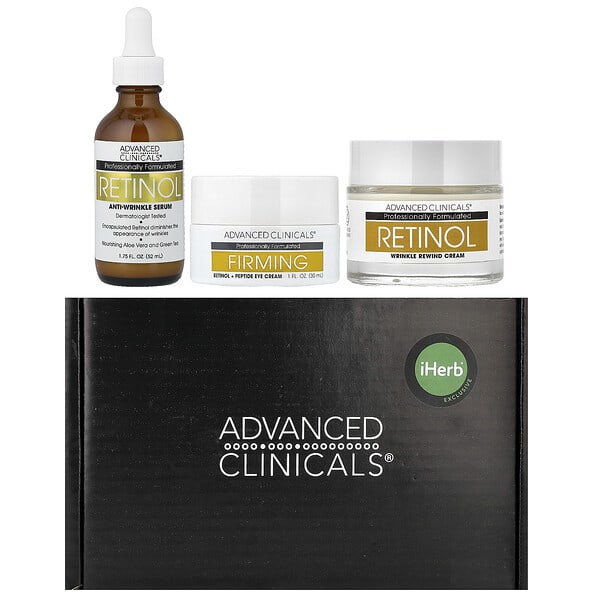 iHerb Exclusive, Advanced Clinicals Retinol Rewind Gift Set, 3 Piece Set