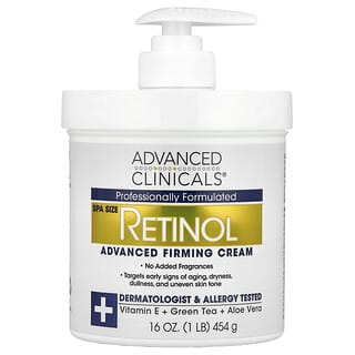 Advanced Clinicals, Retinol, Creme Firmador Avançado, Sem Perfume, 454 g (16 oz)