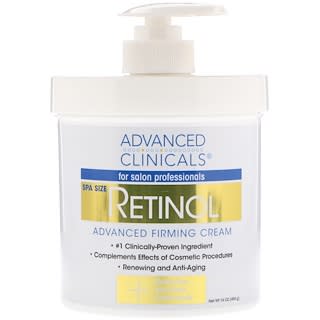 Advanced Clinicals, Retinol, Crema reafirmante avanzada, 454 g (16 oz)
