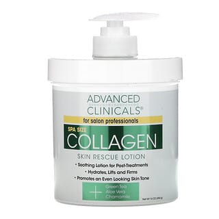 Advanced Clinicals, Colágeno, Loción de rescate para la piel, 454 g (16 oz)