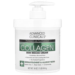 Advanced Clinicals, Collagen, Skin Rescue Cream, 16 oz (454 g)