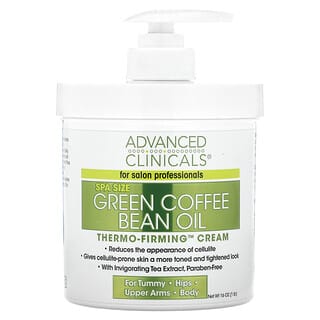 Advanced Clinicals, 綠咖啡豆油，熱力緊膚霜，16盎司（454克）