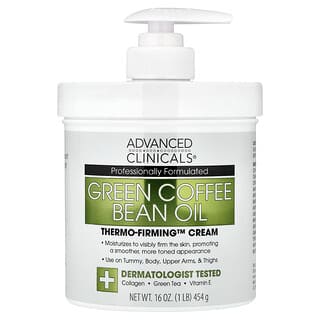 Advanced Clinicals, Масло из зеленых кофейных зерен, Thermo-Firming ™, крем, 454 г (16 унций)