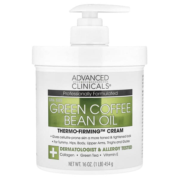 Advanced Clinicals, 生咖啡豆油，Thermo-Firming™ 霜，16 盎司（454 克）