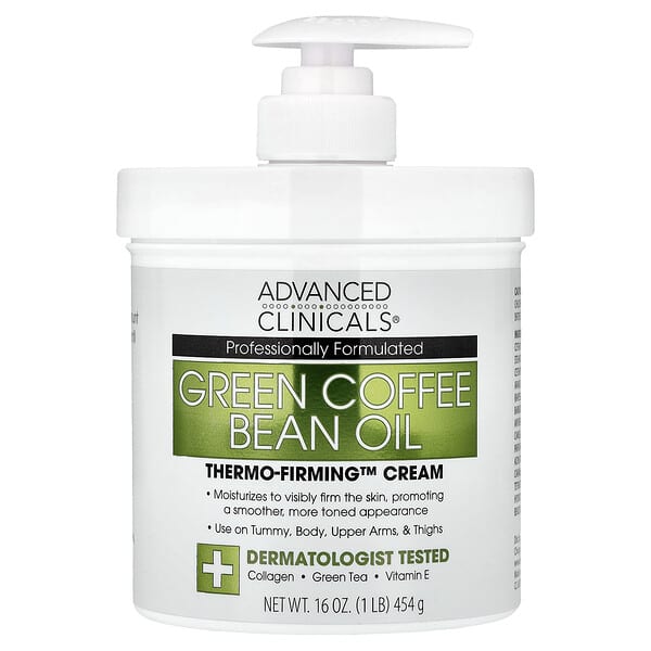 Advanced Clinicals, 生咖啡豆油，Thermo-Firming™ 霜，16 盎司（454 克）