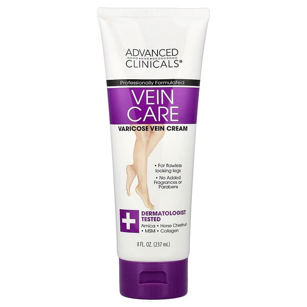 Advanced Clinicals, Îngrijirea venelor, Cremă pentru vene varicoase, 237 ml (8 fl oz)