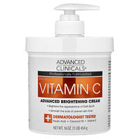 Kaufe Advanced Clinicals, 10 % Glykolsäure, Milchsäure, Peeling-Körpercreme, 16 Oz (454 G) Zum Preis Ab 34