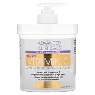Advanced Clinicals, осветляющий крем с витамином С, улучшенная формула, 454 г (16 унций)