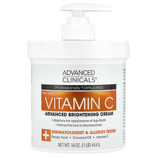 Advanced Clinicals, Vitamin C, Advanced Brightening Cream, Hochentwickelte aufhellende Creme, 454 g (16 oz.)