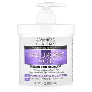 Advanced Clinicals, Ácido Hialurônico, Hidratante Instantâneo para a Pele, 454 g (16 oz)