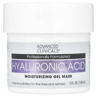 Advanced Clinicals, Acido ialuronico, maschera di bellezza in gel idratante, 148 ml