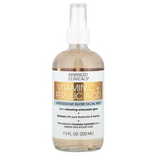 Advanced Clinicals, Vitamin C + Ferulic Acid, Antioxidant Glow Facial Mist, 7.5 fl oz (222 ml)