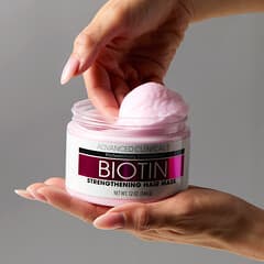 ビオチン、Strengthening Hair Mask、340ml（12液量オンス）