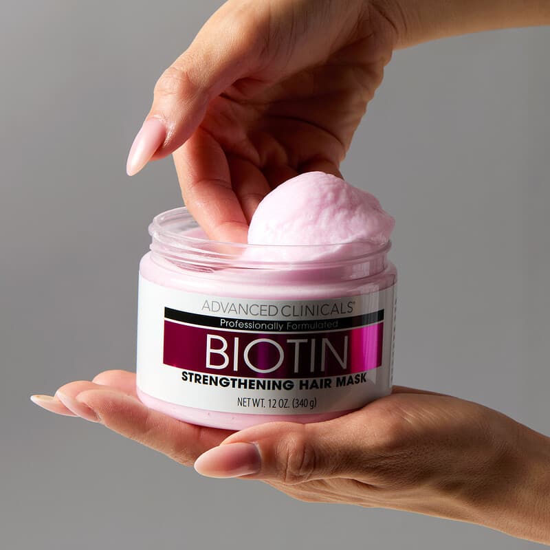 ビオチン、Strengthening Hair Mask、340ml（12液量オンス）