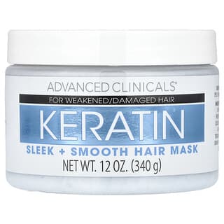 Advanced Clinicals, Keratin,  Sleek + Smooth Hair Mask,  12 oz (340 g)