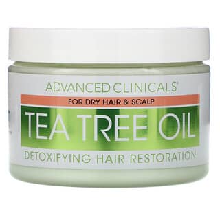 Advanced Clinicals, Aceite de árbol del té, Mascarilla desintoxicante para el cabello, 340 g (12 oz)