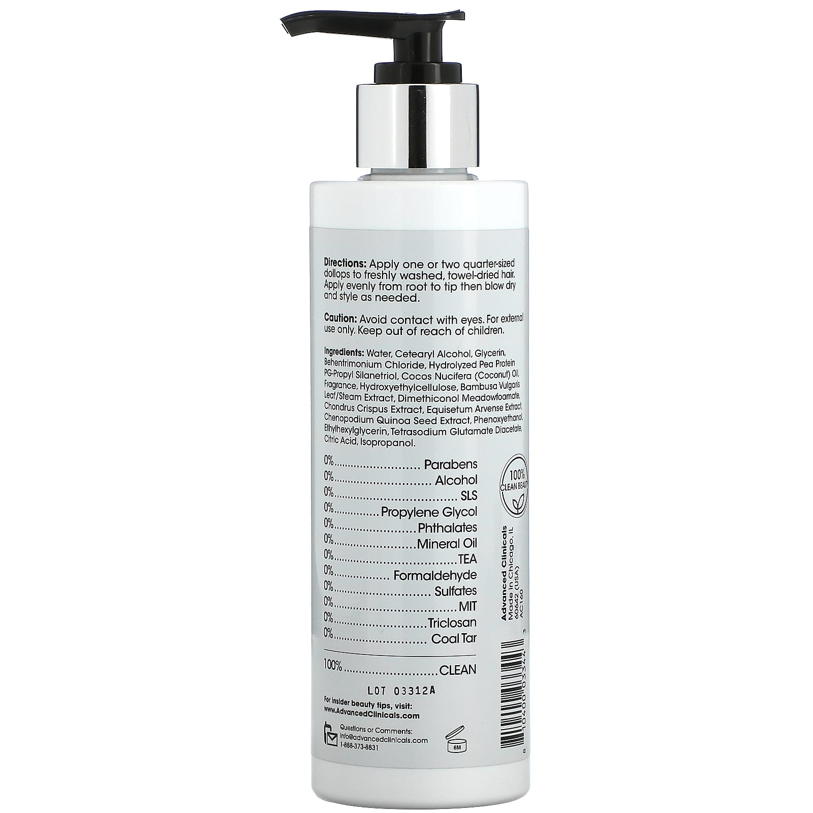 Advanced Clinicals, 10-in-1 Frizz Control, Blow Dry Heat Protectant, 7. 