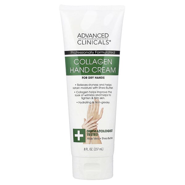 Advanced Clinicals, Collagen Hand Cream, 8 fl oz (237 ml)