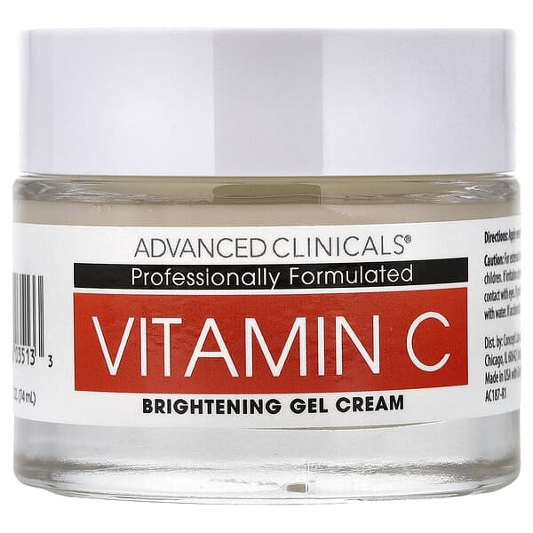 Advanced Clinicals, Vitamin C, Brightening Gel Cream, 2.5 fl oz (74 ml)