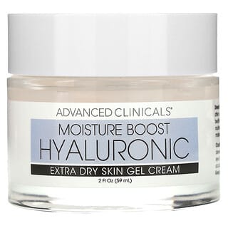 Advanced Clinicals, Crema en gel humectante con ácido hialurónico para piel extraseca, 2 oz. líq. oz. (59 ml)